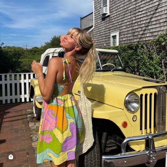 Show Me Your MuMu Gretchen Mini Dress Sz L - Picture 2 of 15